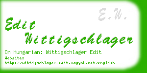 edit wittigschlager business card